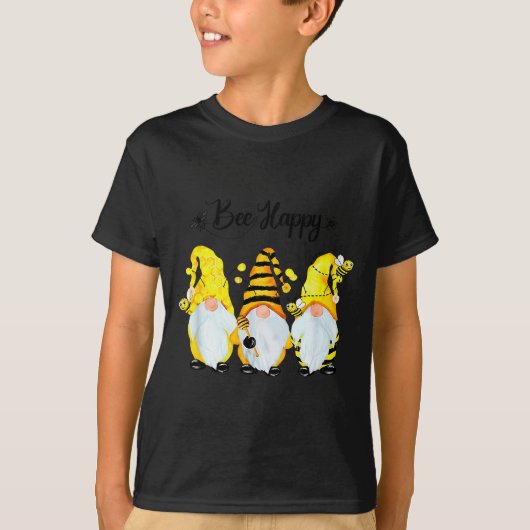 Bee Happy Bee Gnome Spring  T-shirt (Voorkant)