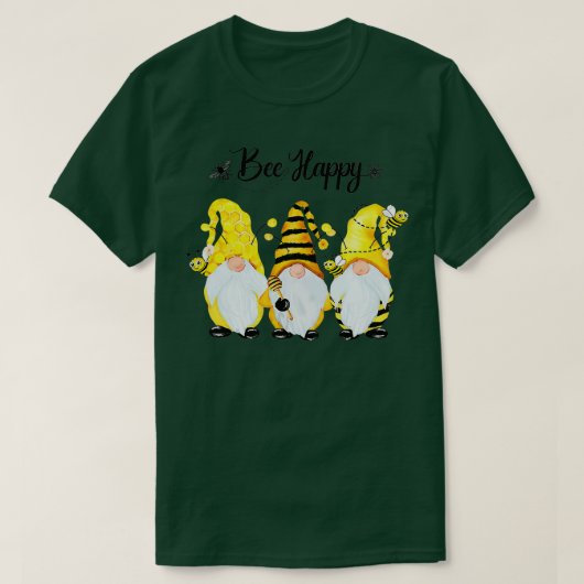 Bee Happy Bee Gnome Spring T-shirt (Design voorkant)