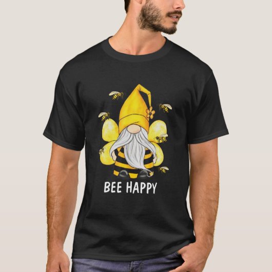 Bee Happy Bee Gnome Spring T-shirt (Voorkant)