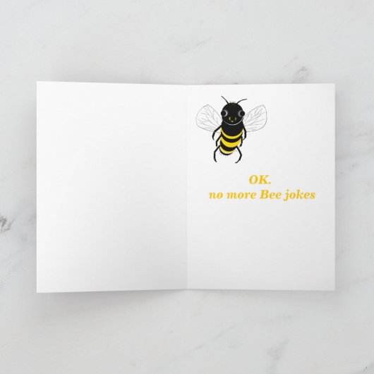 Bee Happy Birthday kaart aanpassen (Binnen)