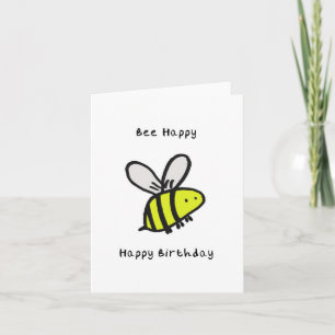 Bee Happy Birthday-kaart Kaart