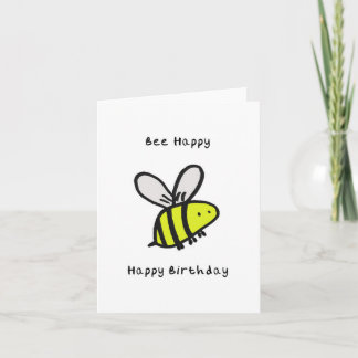Bee Happy Birthday-kaart Kaart