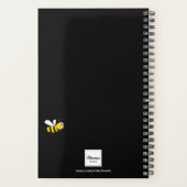 Bee Happy Black Leuke Bumble Bijen Monogram 2025 Planner (Achterkant)