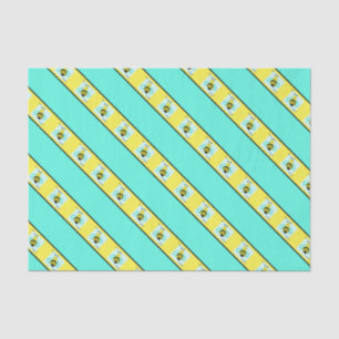 "Bee Happy" Blue Bands Tissuepapier