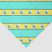 "Bee Happy" Blue Bands Tissuepapier (Detail)