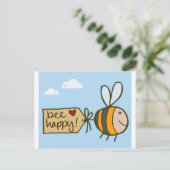 Bee Happy Briefkaart (Staand voorkant)