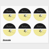 BEE HAPPY Bumble Bee Favor Stickers (Vel)