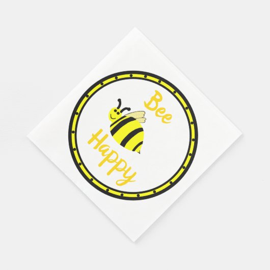 Bee Happy Bumble Bee Party Servet (Hoek)