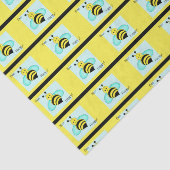 "Bee Happy Bumblebee Tissue Paper Tissuepapier (Detail)