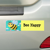 Bee Happy Bumpersticker (Op auto)