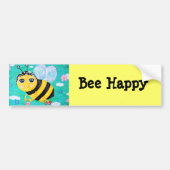 Bee Happy Bumpersticker (Voorkant)