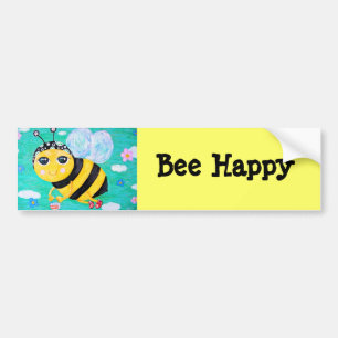 Bee Happy Bumpersticker