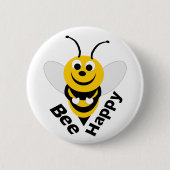 Bee Happy Button (Voorkant)