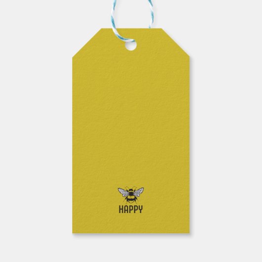 Bee Happy Cadeaulabel (Achterkant)
