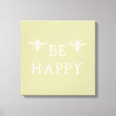 Bee Happy Canvas Afdruk (Voorkant)