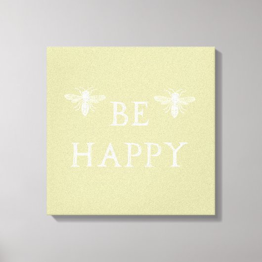 Bee Happy Canvas Afdruk (Voorkant)