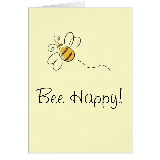 Bee Happy Card (Voorkant)