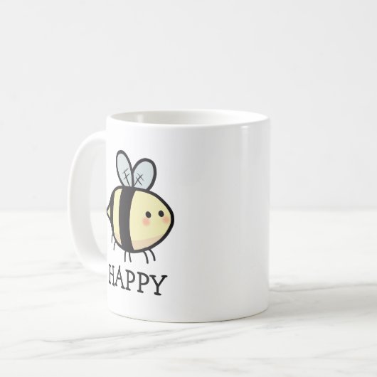 Bee Happy Coffee-Mok Koffiemok (Voorkant links)