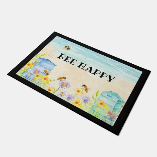 Bee Happy Dedoor Mat (Schuin)