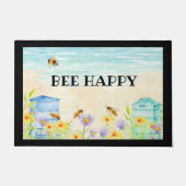 Bee Happy Dedoor Mat (Voorkant)