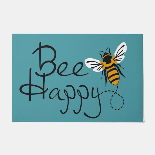 Bee Happy Doormat, Cool Welcome Doormat Deurmat (Voorkant)