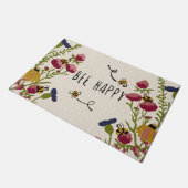 Bee Happy Doormat, Funny Bee Mat Home Decor (Schuin)