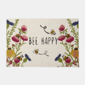 Bee Happy Doormat, Funny Bee Mat Home Decor (Voorkant)