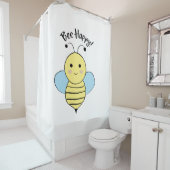 Bee Happy Douchegordijn (In situ)