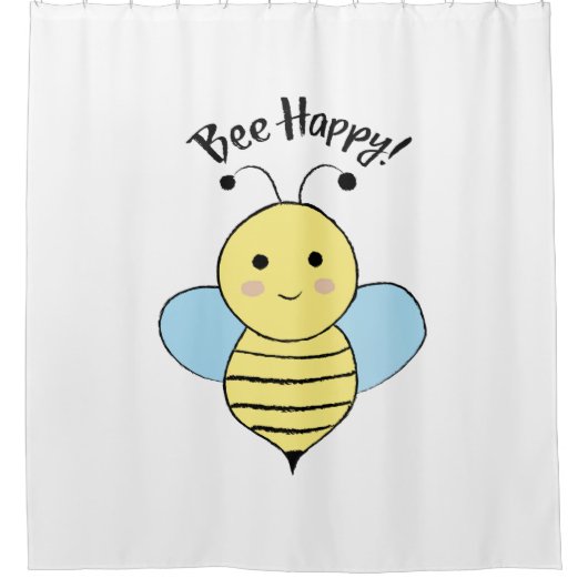 Bee Happy Douchegordijn (Voorkant)