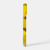 Bee Happy: Een zonnebloem-macrofoto iPhone 15 Case (Rechterkant)