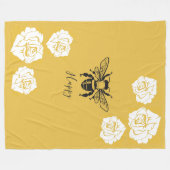 Bee Happy Fleece Blanket (Voorkant (Horizontaal))