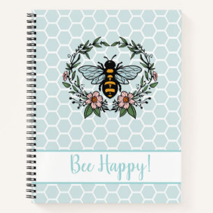 Bee Happy Floral Notitieboek