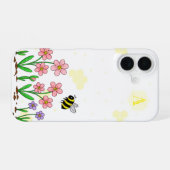 Bee Happy Garden iPhone 16 Hoesje (Achterkant horizontaal)