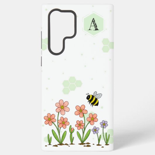 Bee Happy Garden Samsung Galaxy Hoesje (Achterkant)