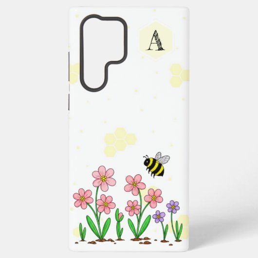 Bee Happy Garden Samsung Galaxy Hoesje (Achterkant)