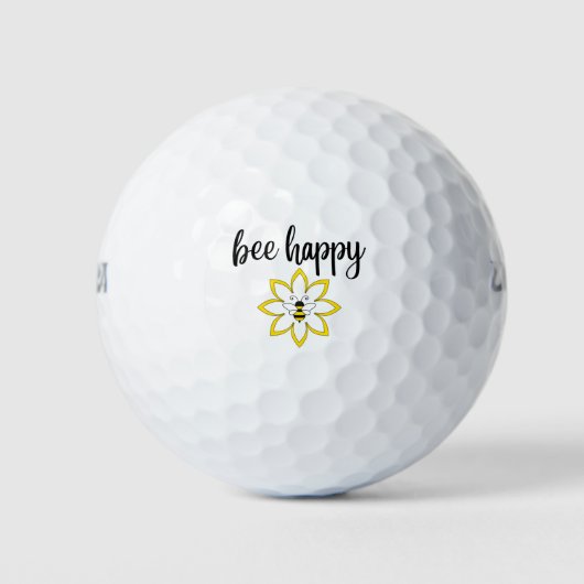 Bee Happy Golfballen (Voorkant)