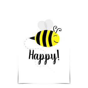 "Bee Happy" Happy bee-Kaart Kaart