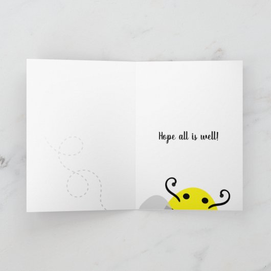"Bee Happy" Happy bee-Kaart Kaart (Binnen)