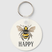 Bee Happy Honey Bee Sleutelhanger (Achterkant)