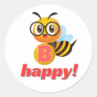 Bee happy / honingbij sticker 2024 adamshits
