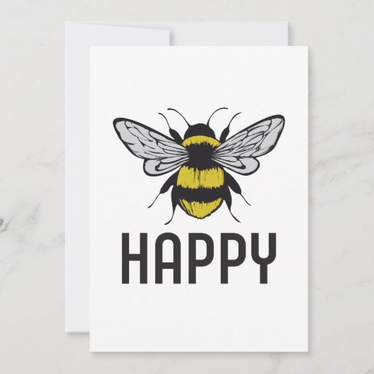 Bee Happy Kaart (Voorkant)