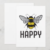 Bee Happy Kaart (Voorkant / Achterkant)