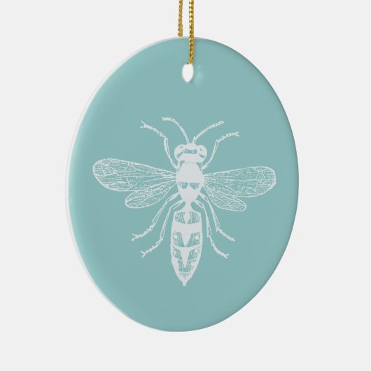 Bee Happy Keramisch Ornament (Rechts)