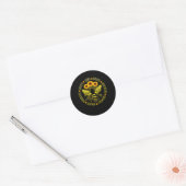 Bee Happy Kind Moedig Humble Smart Positieve Bumbl Ronde Sticker (Envelop)