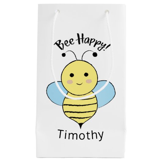 Bee Happy Klein Cadeauzakje (Voorkant)
