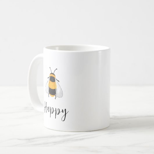 Bee Happy Koffiemok (Voorkant links)