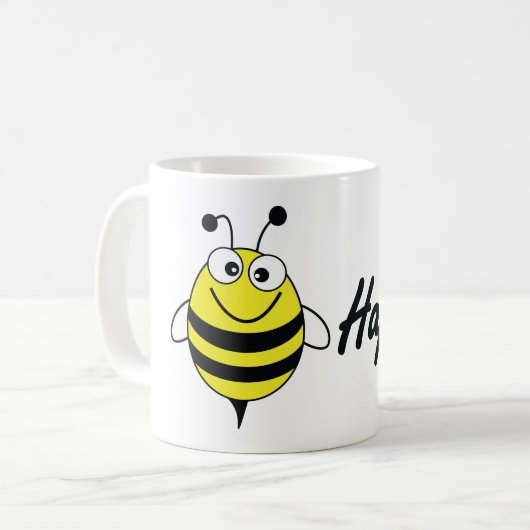 Bee Happy Koffiemok (Voorkant links)