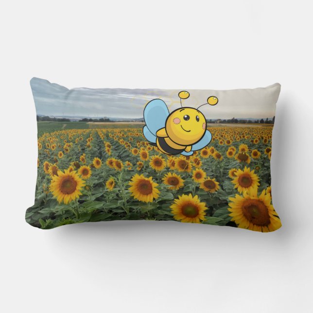 Bee Happy Kussen (Voorkant)