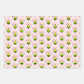 Bee Happy Love Heart Inpakpapier Vel (Voorkant)