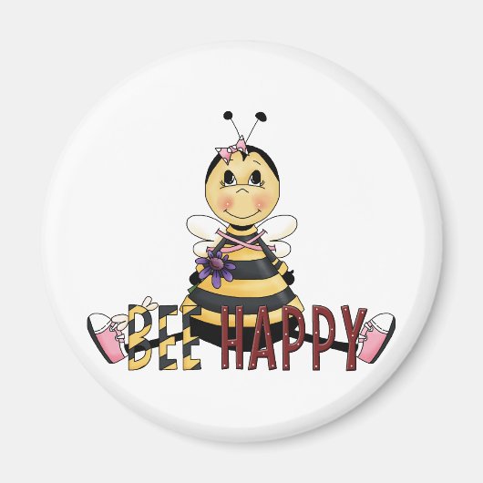Bee Happy Magneet (Voorkant)